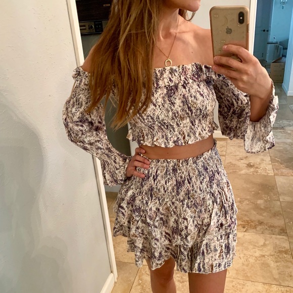 Last 1 Size L Olivaceous Snake Print Matching Set - Picture 4 of 8